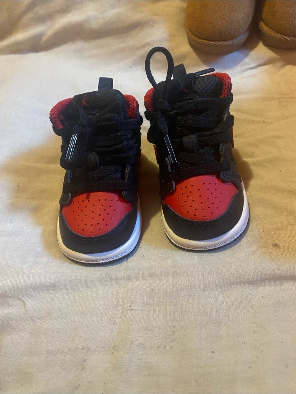 Kids Red and Black High-Top Sneakers